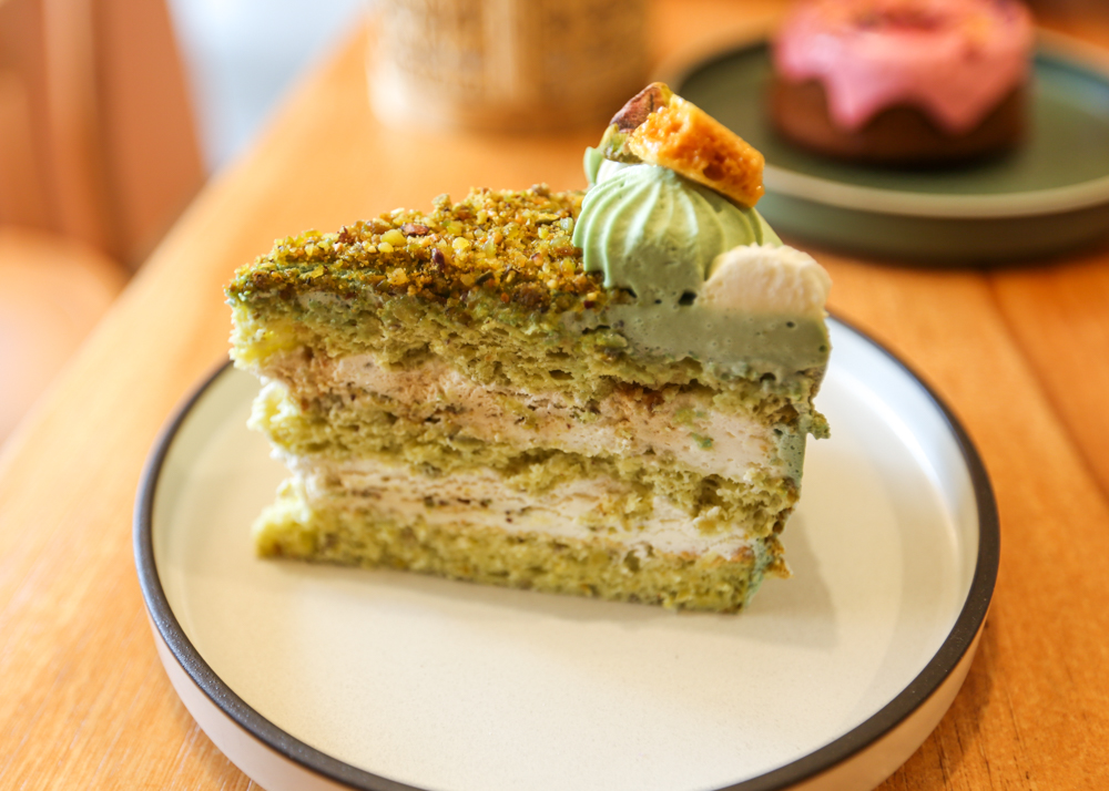 rise - pistachio honeycomb cake