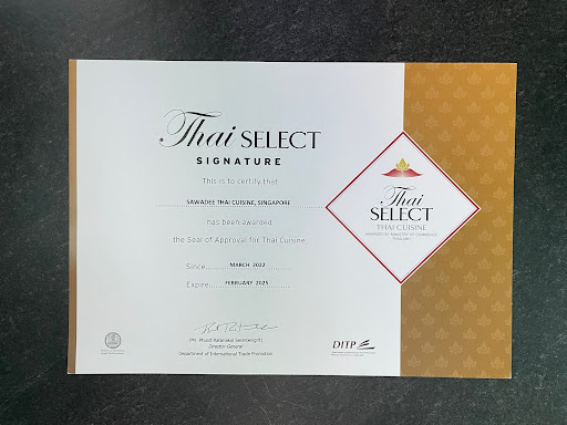 sawadee - thai select certificate