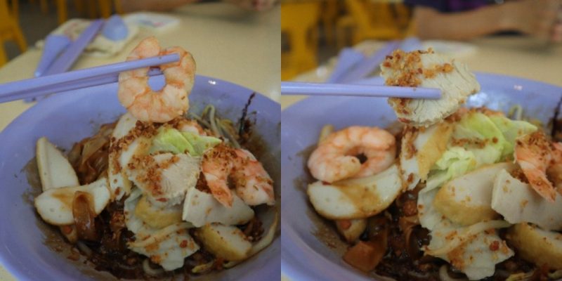 chin choon prawn noodle - closeup of ingredients