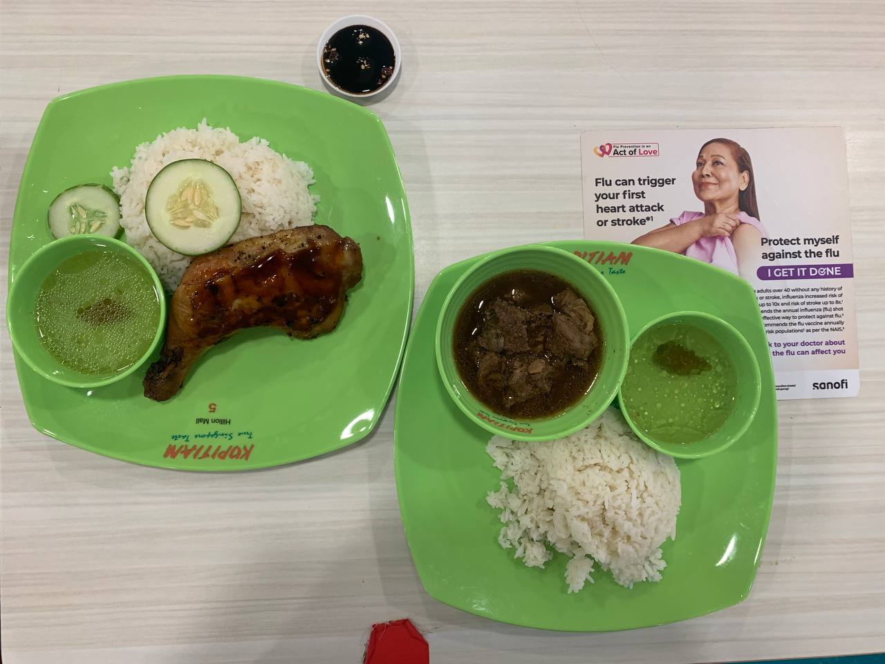 MS Inasal - Inasal Chicken BBQ with rice & Bisteak Tagalog with rice