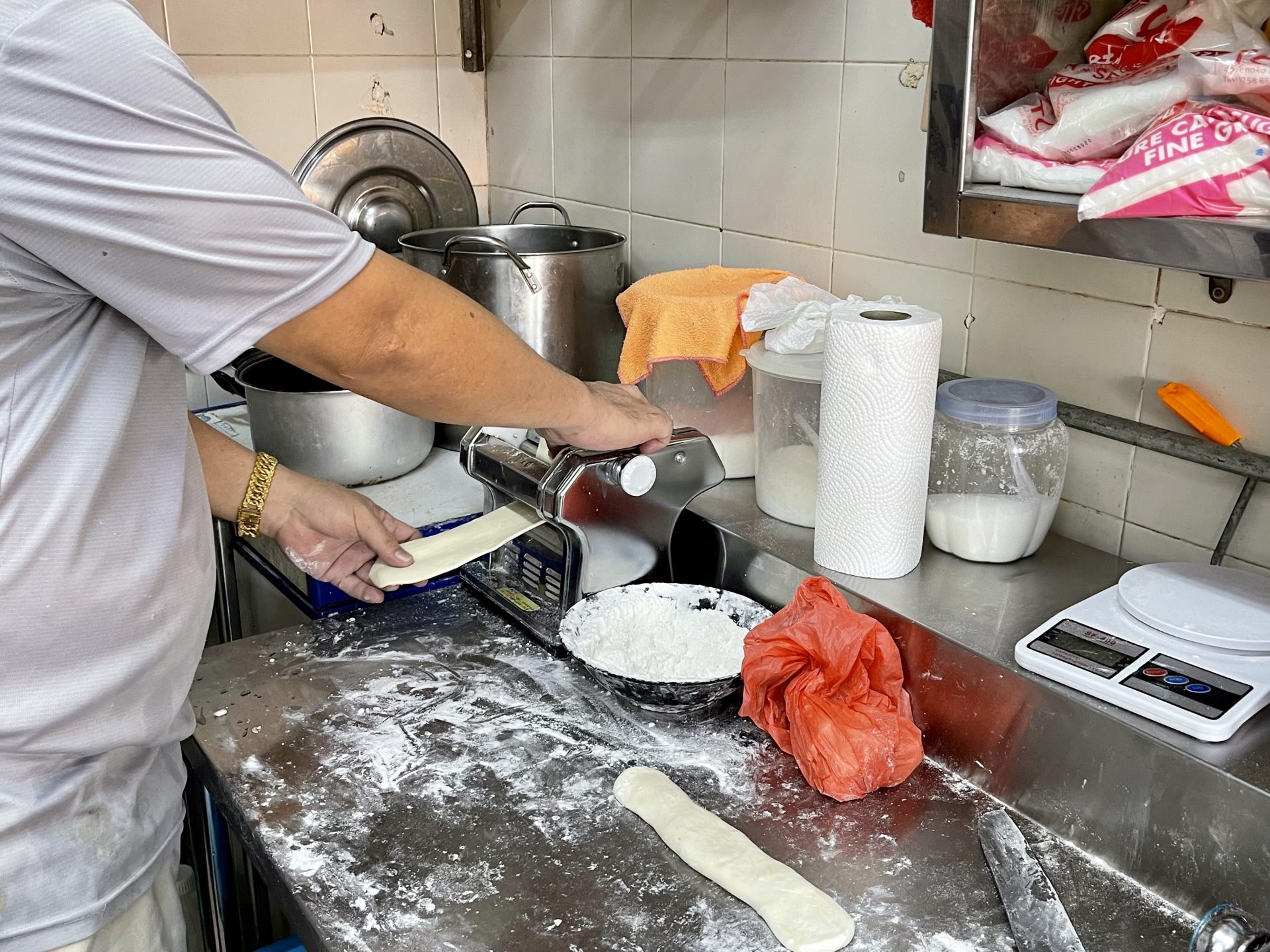 Penang Heng Heng Noodles - Making noodles