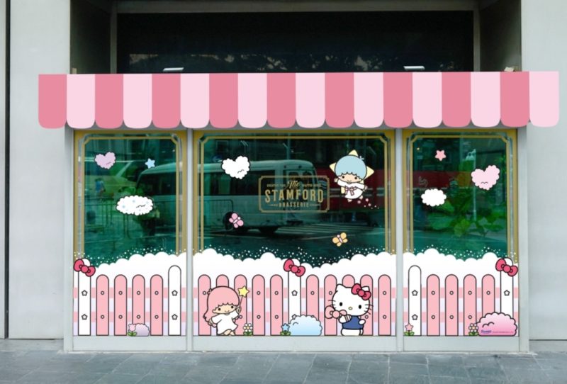 hello kitty and little twin stars - cafe exterior