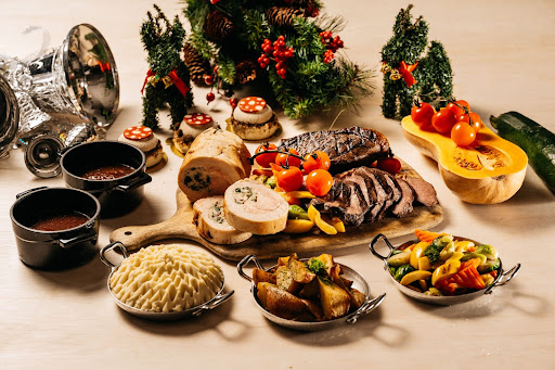 xmas - table of festive food
