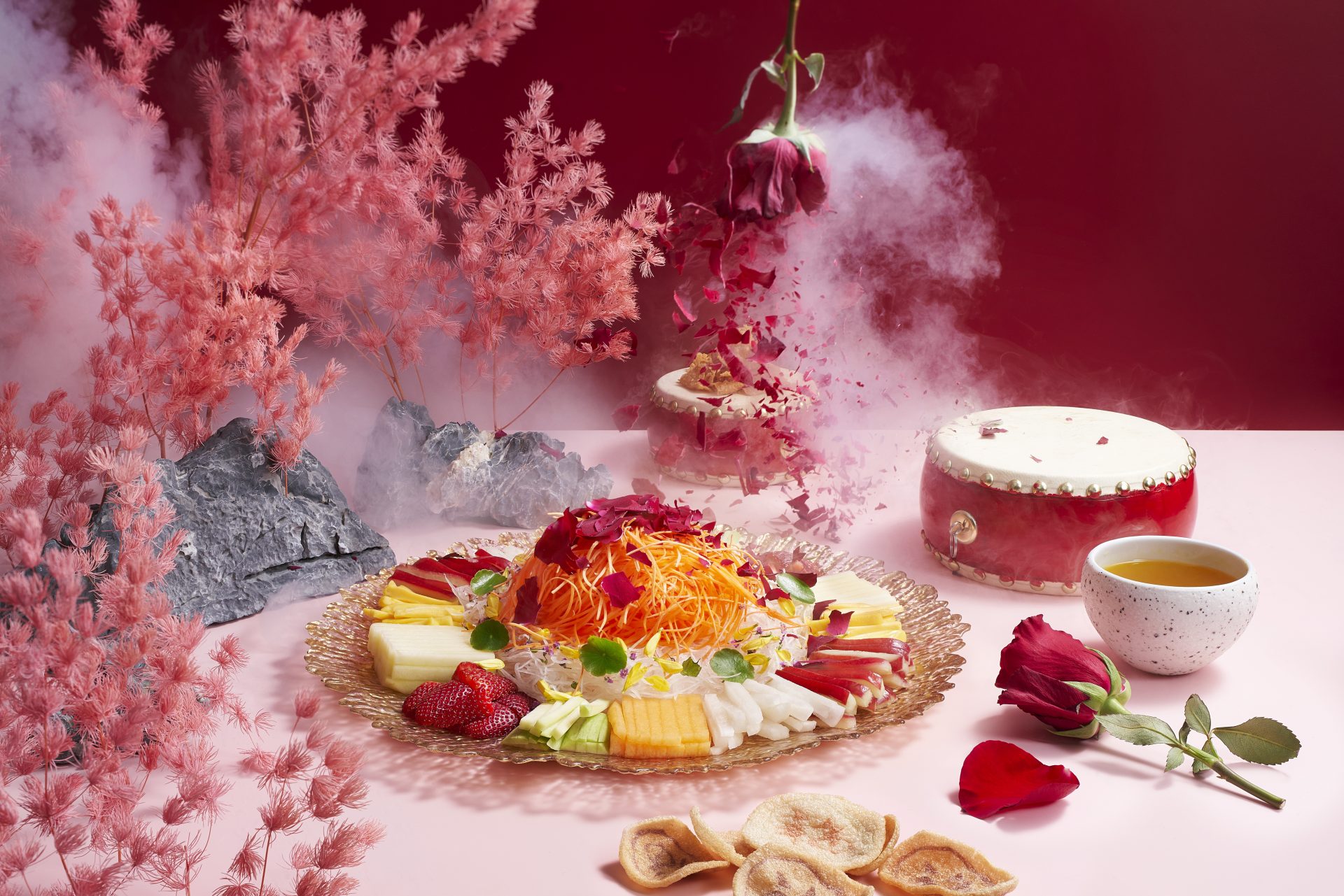 Chinese New Year dinner 2023 Parkroyal Collection Marina Bay Singapore Peach Blossoms Yu Sheng
