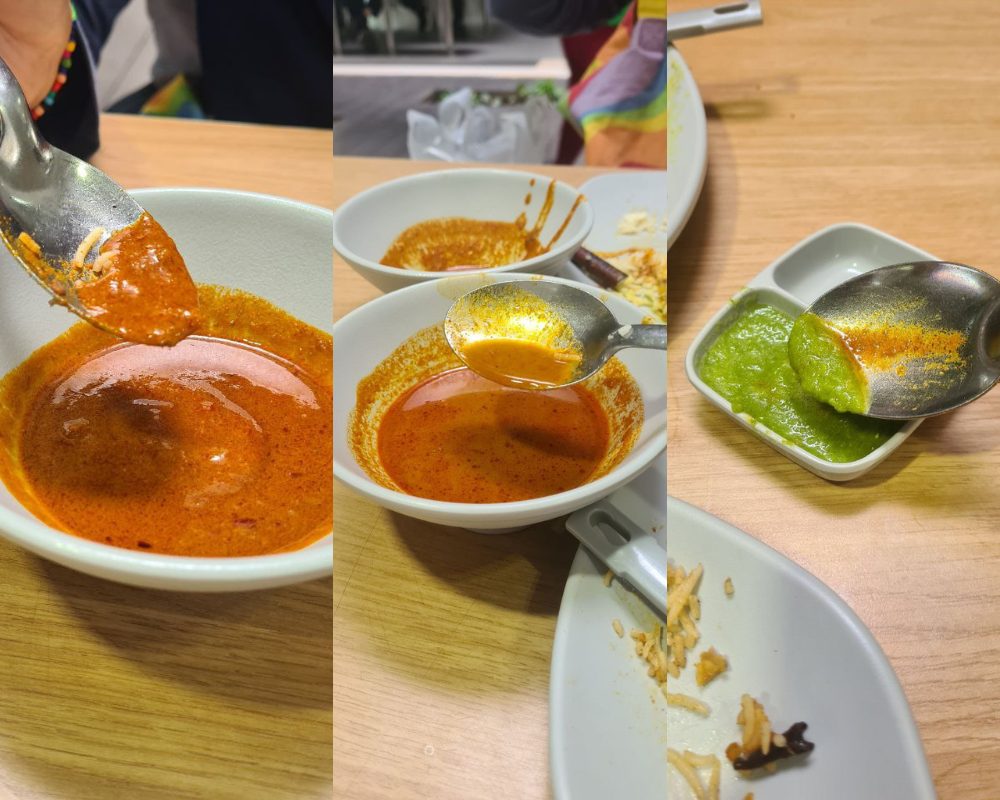 Bismi Biryani - Curries and green chilli sauce