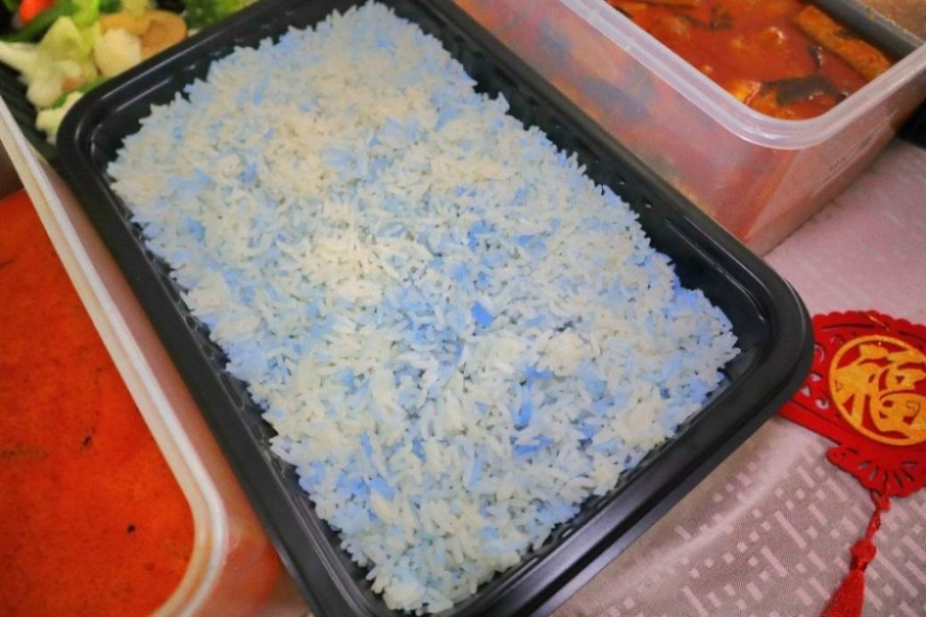 chilli manis - blue pea rice
