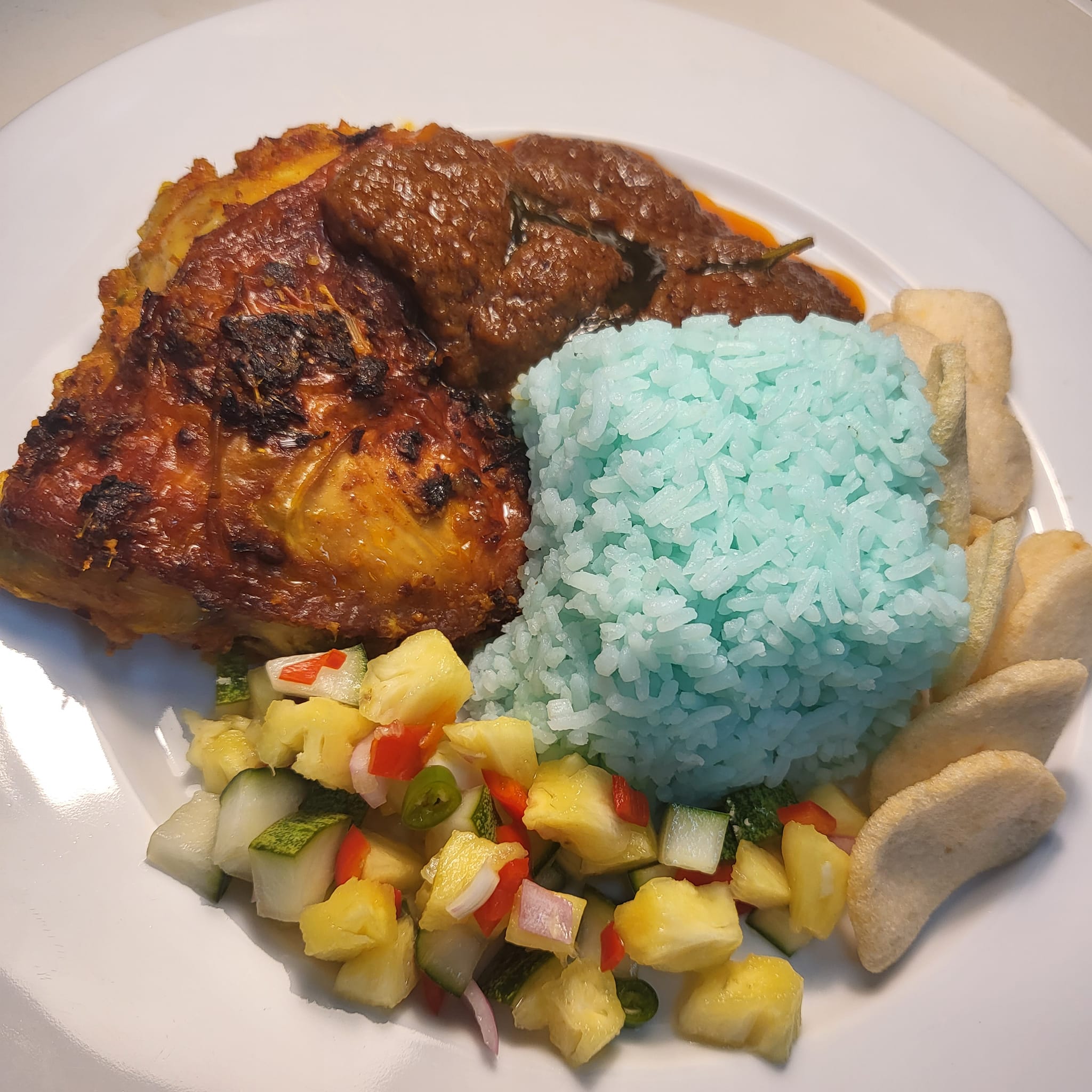 Kayu Manees - Ayam Bakar Belado with Rice