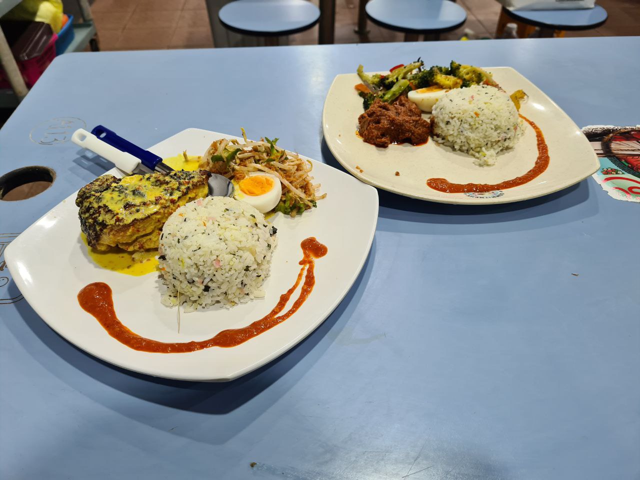 The Little Red Hen - Nasi Ulam with Ayam Percik set & Nasi Ulam with Beef Rendang set 