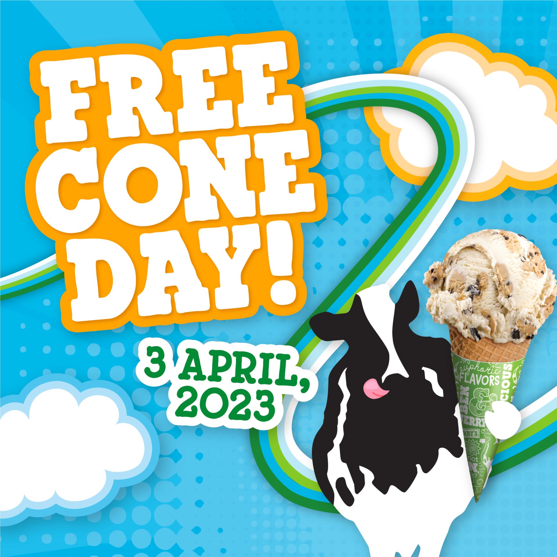 Ben & Jerry's Singapore - Free Cone Day promotional poster 