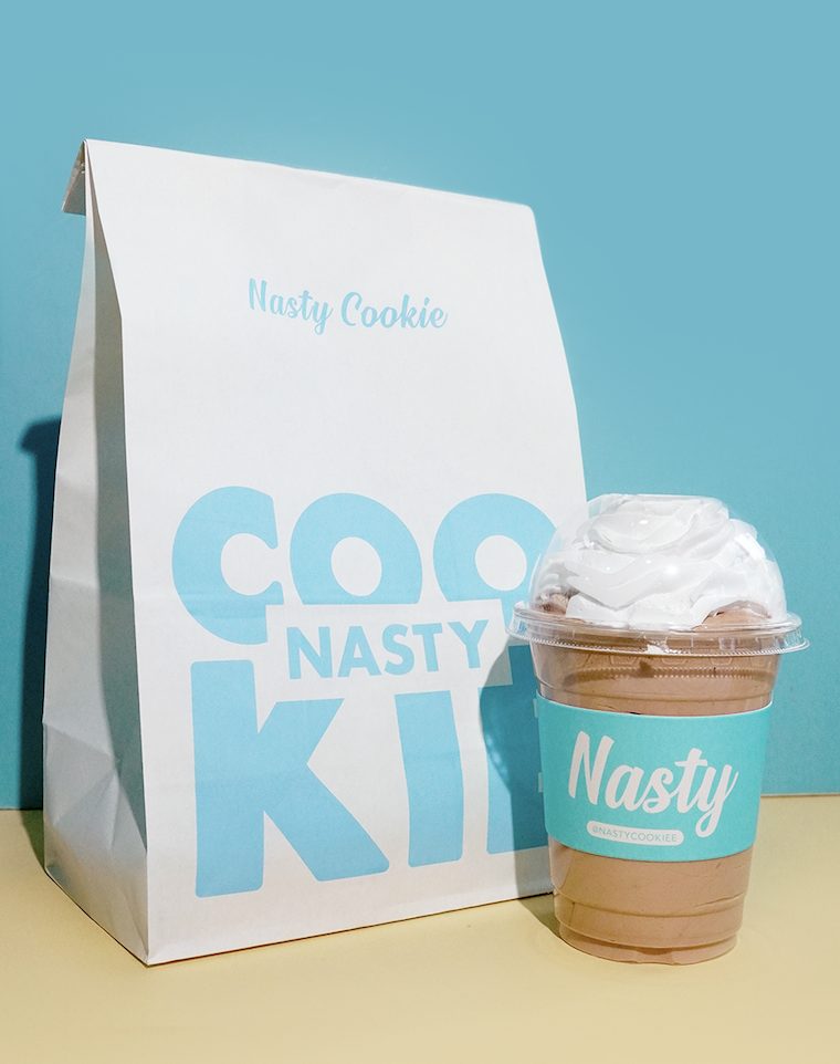Nasty Cookie — Packaging with Milkshake