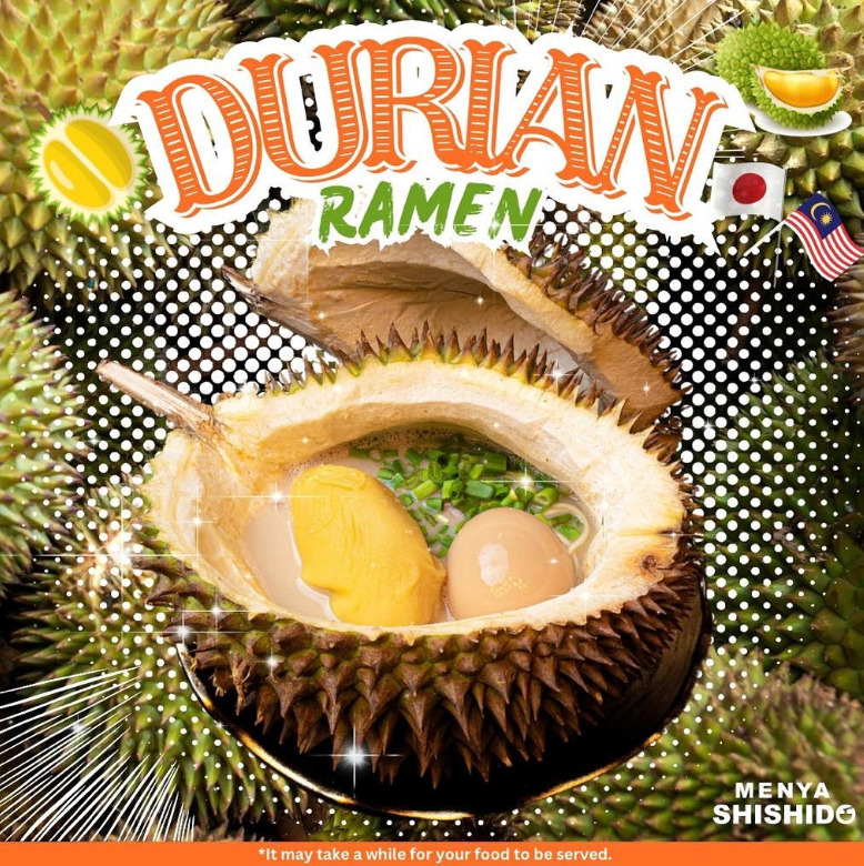 Menya Shishido - Durian ramen promotional poster