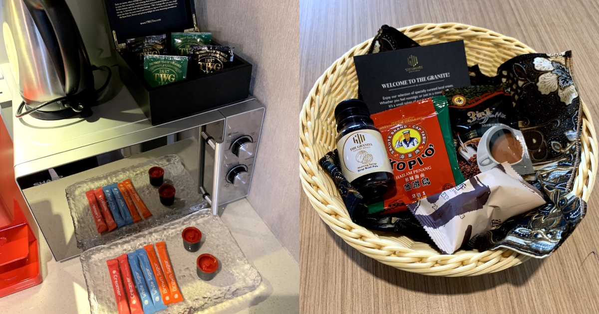 The Granite Luxury Hotel - Coffee amenitites and welcome basket