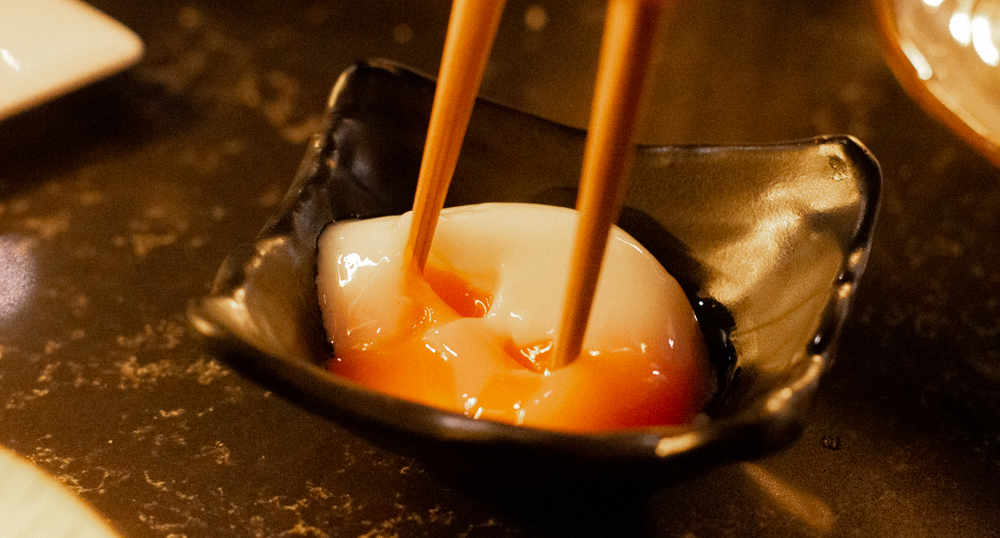 gyu san charcoal bar - onsen egg