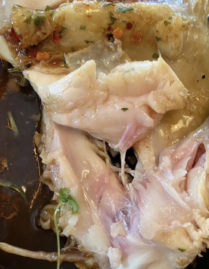 Raw chicken incident - Chicken cut open