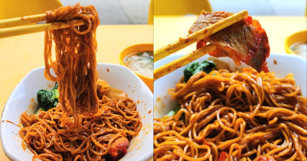sss - noodles and char siew closeup