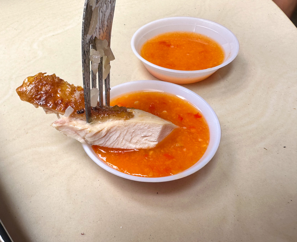 hong xing li hainanese chicken rice - spicy level 3