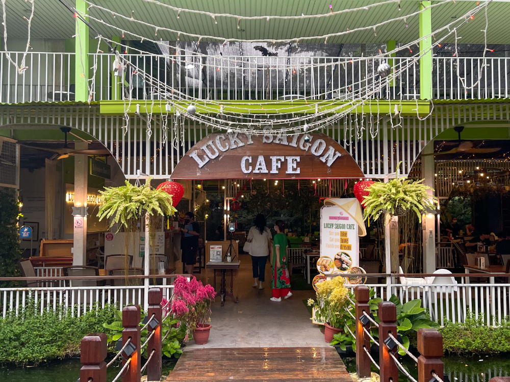The gate of Lucky Saigon Cafe