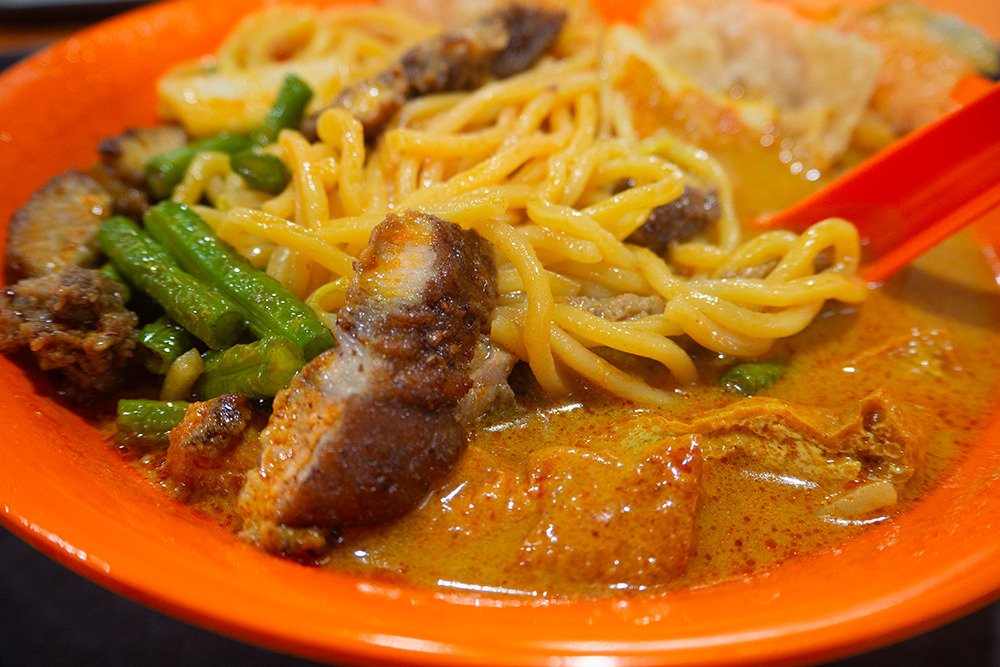 Curry Noodles - Closeup