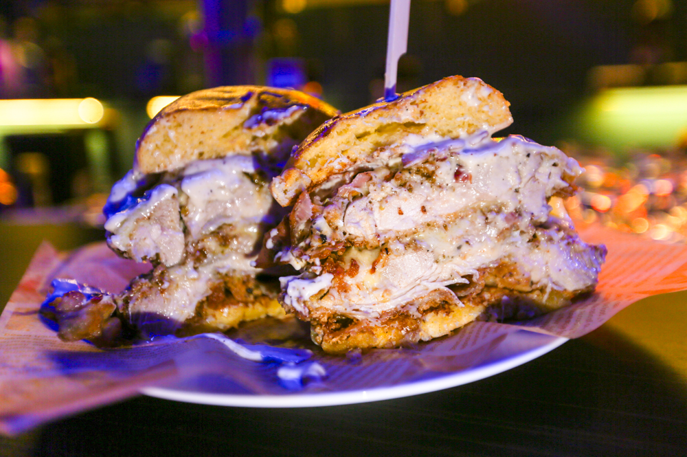 the bank - chicken burger