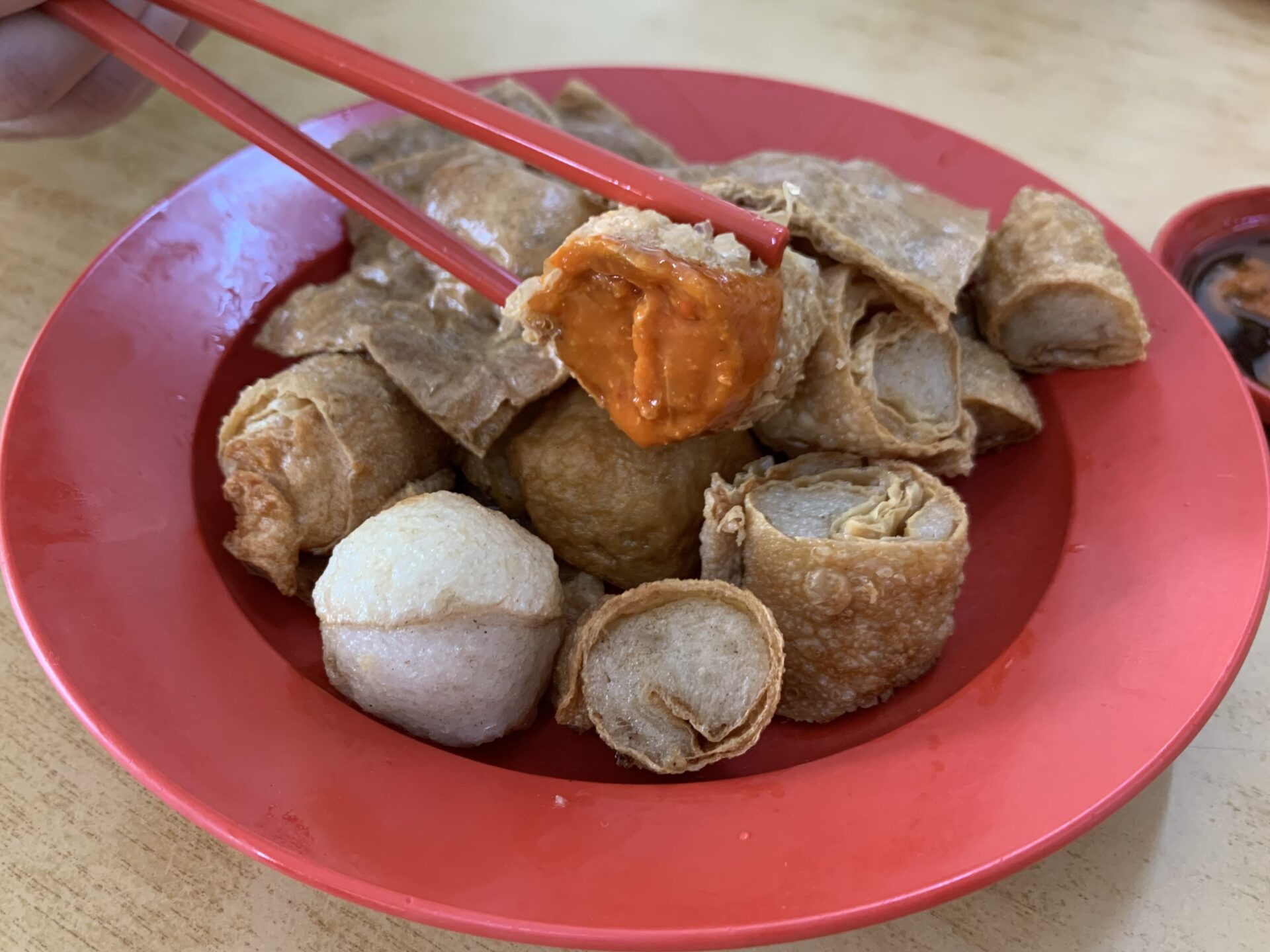 Subang Ria - Yong tau foo dipped in sauce