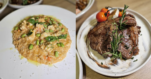 lime - risotto and lamb chops