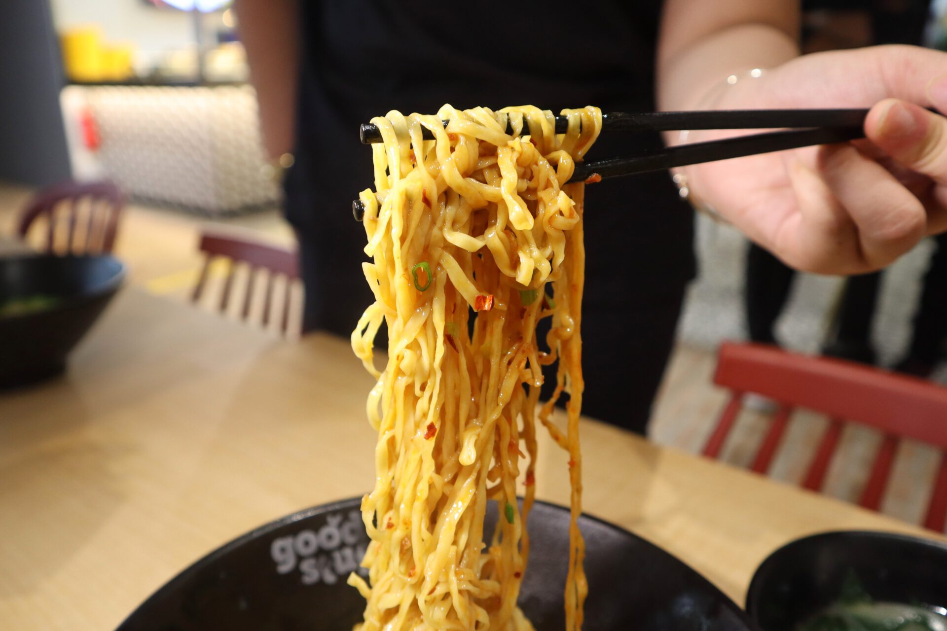 good stuff - tossed noodles closeup