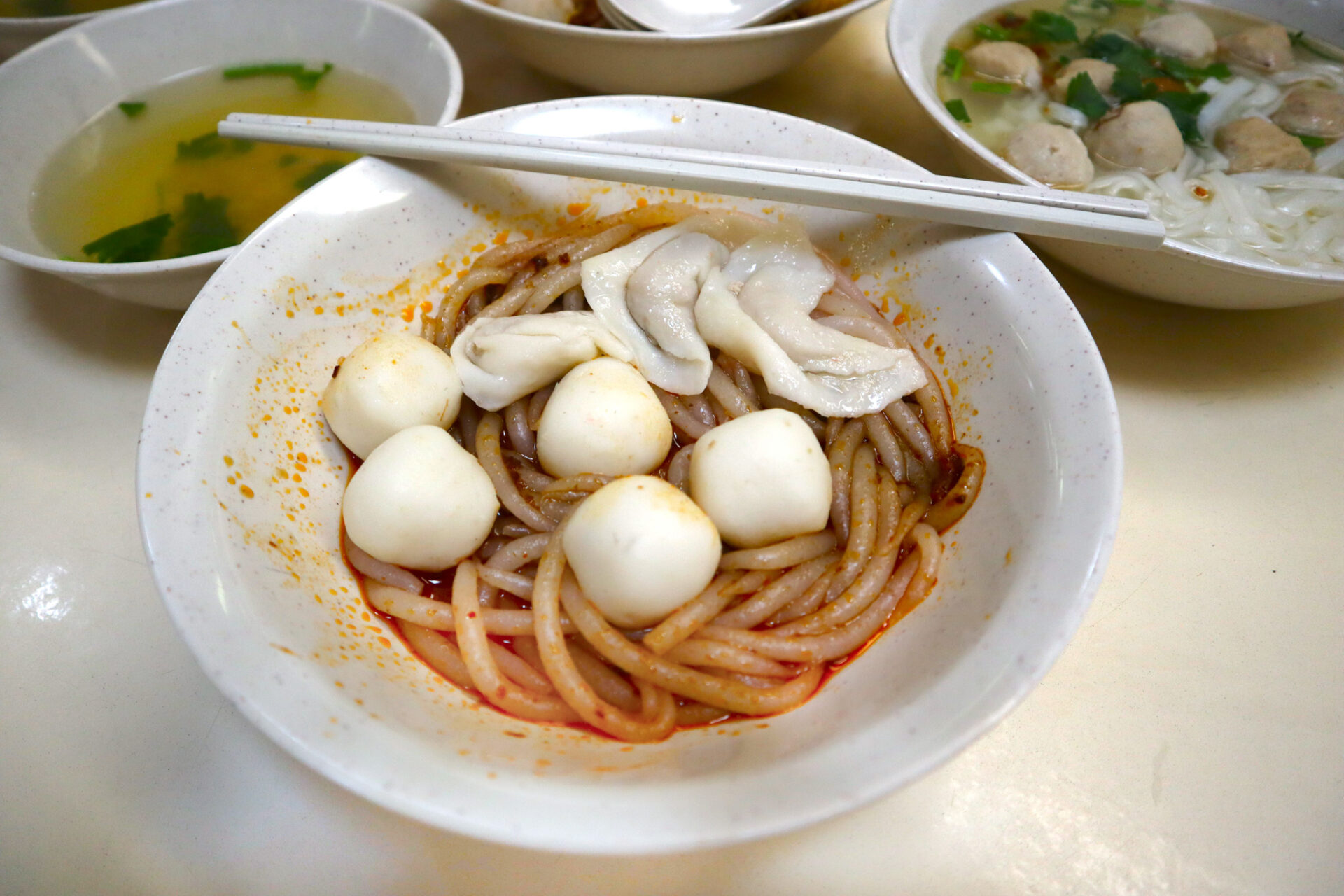Shan Yuan Teochew Kway Teow Noodle - fish dumpling mee tai mak