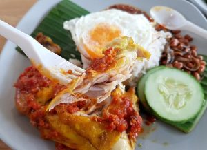 nasi lemak ayam taliwang - chicken