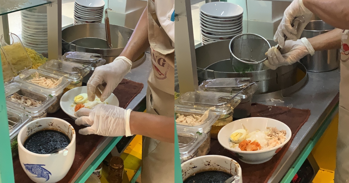 Pulau Tikus Market - Making of noodle
