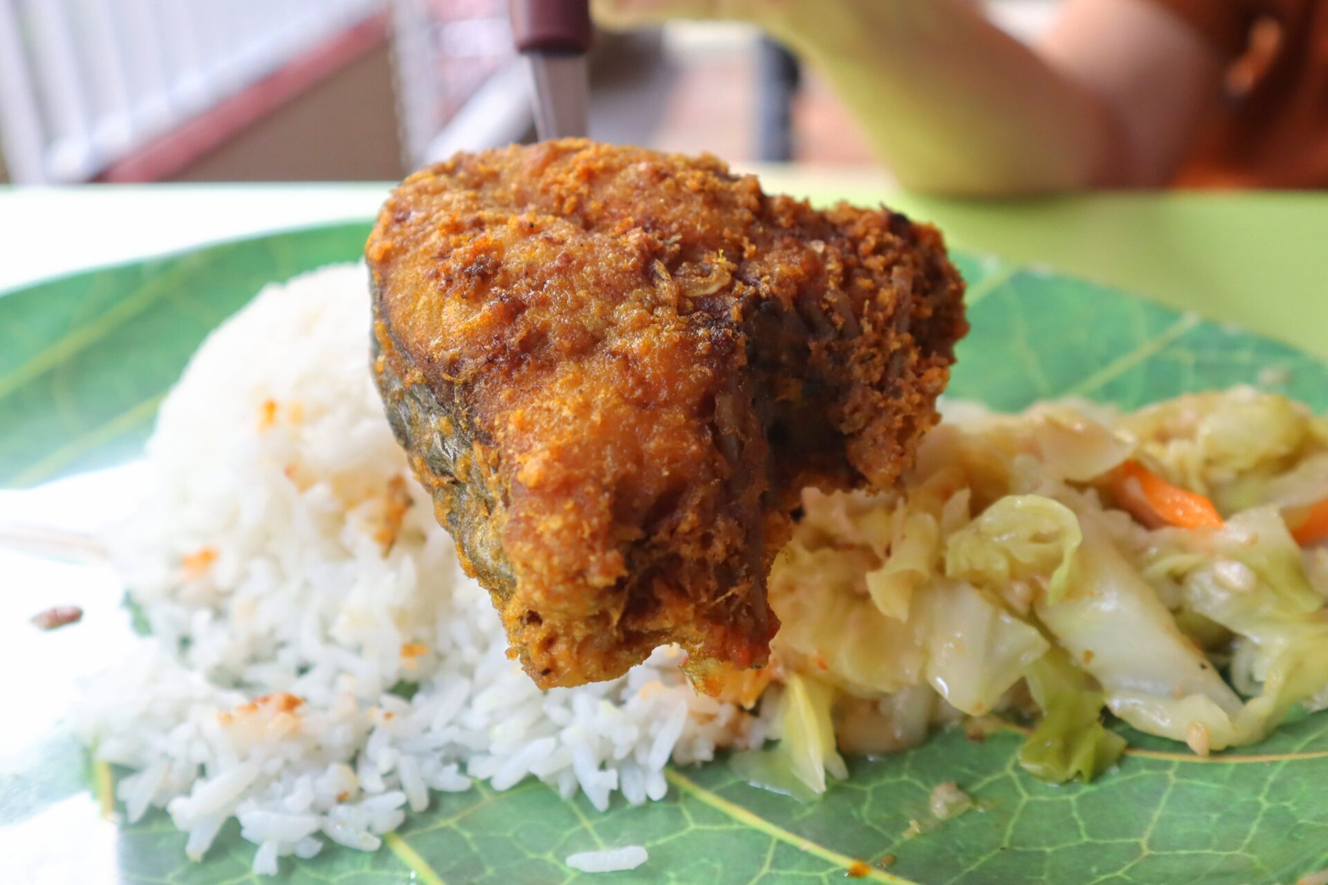 anthony indonesian cuisine - ikan goreng closeup