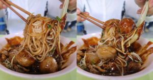 Hwa Heng Beef Noodles shifting - tossing noodle Hwa Heng Beef Noodles shifting - tossing noodle
