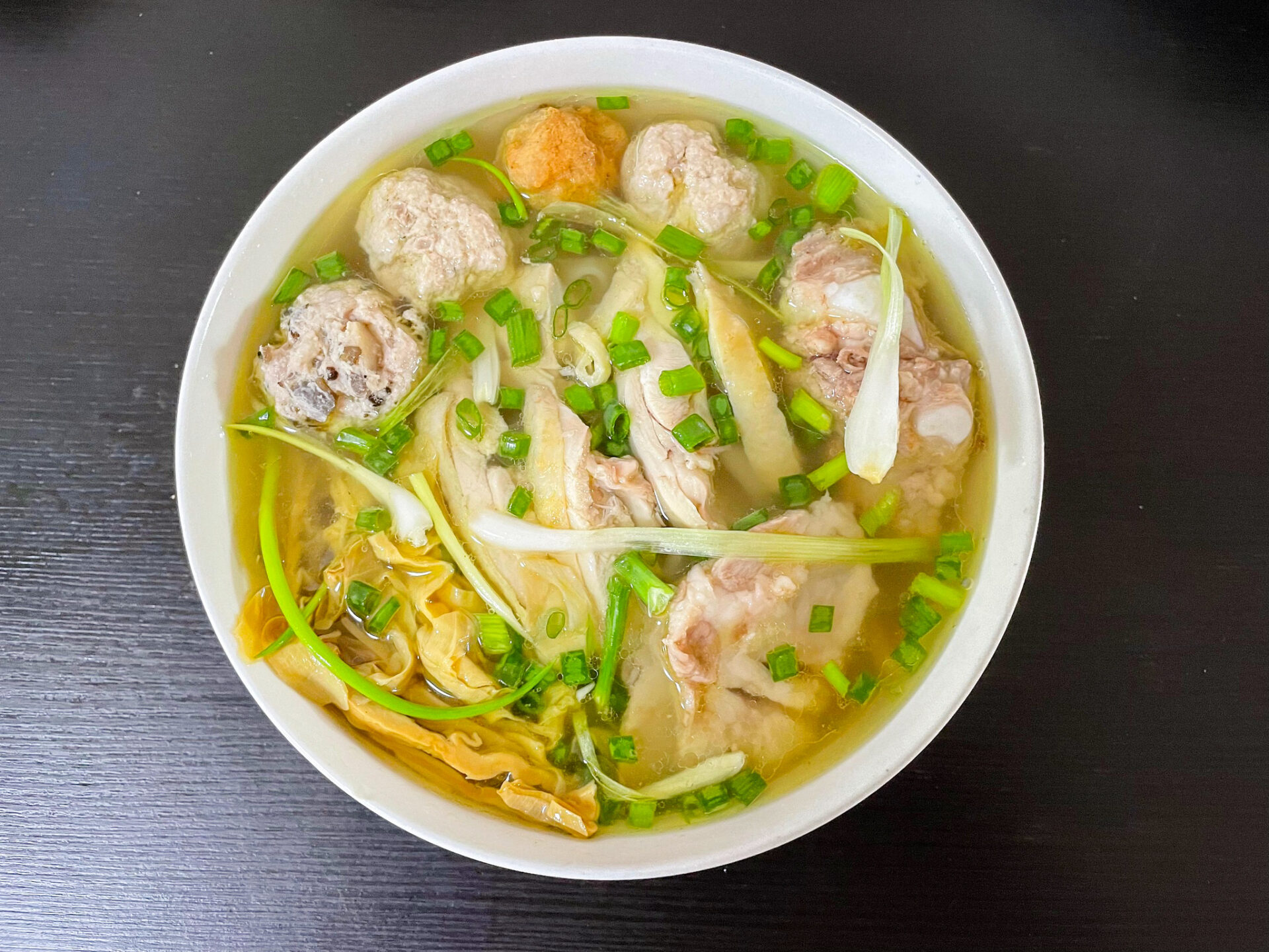 Meatball Pork Rib noodle Vietnamese Noodles and Indian Fusion Food - Meatball Pork Rib noodle