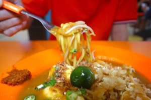 shi xian - mee rebus noodles closeup