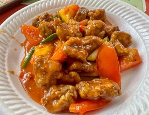 yuet loy cooked food - sweet sour pork