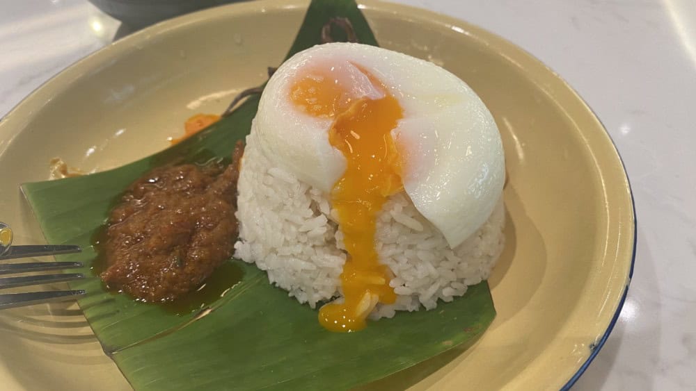 Kopibing - Nasi Lemak Banjir with Poached Egg