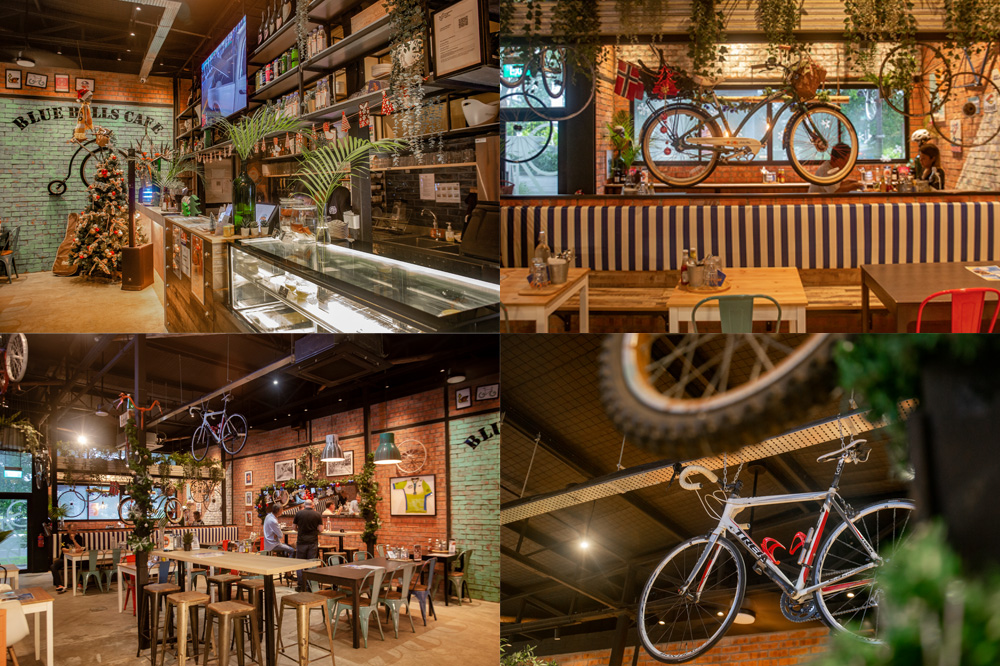 Interior collage RIR Eastern Half - Blue Balls Bike Cafe Interior