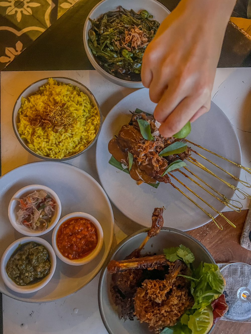 4D3N Bali Itinerary - Dinner dishes at Ulekan