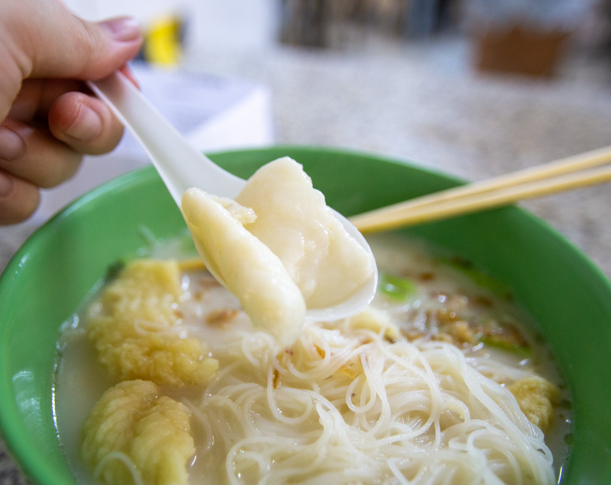 Hua Ji Sliced Fish Soup: $5.50 porridge & $6 fish soup at Orchard
