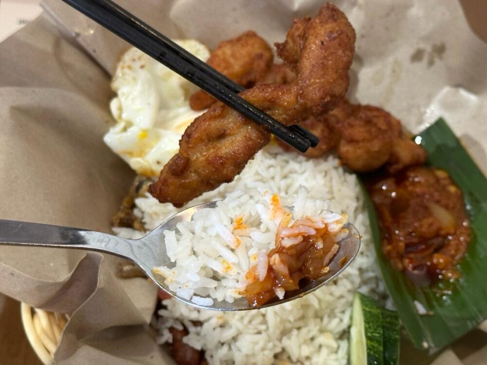 The Toast - Nasi lemak with fried chicken meat