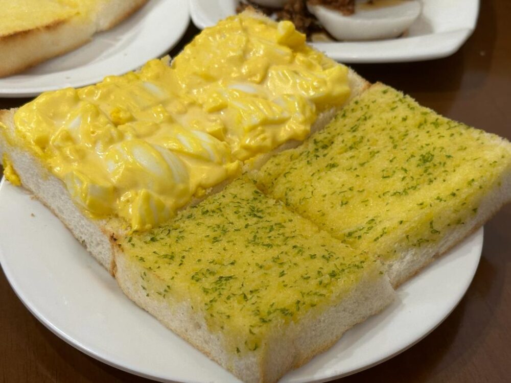 The Toast - Egg mayo and garlic bread