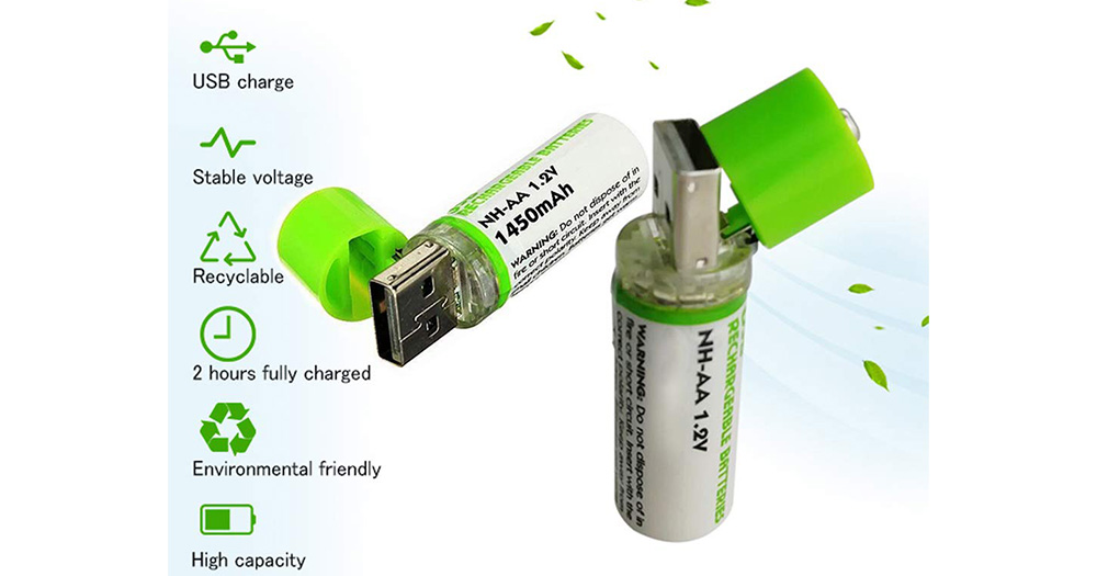 Travel accessories Rechargable batteries USB A