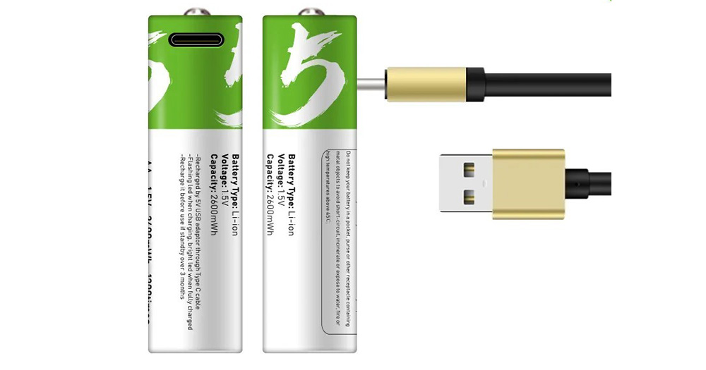 Travel accessories - Rechargable batteries USB C
