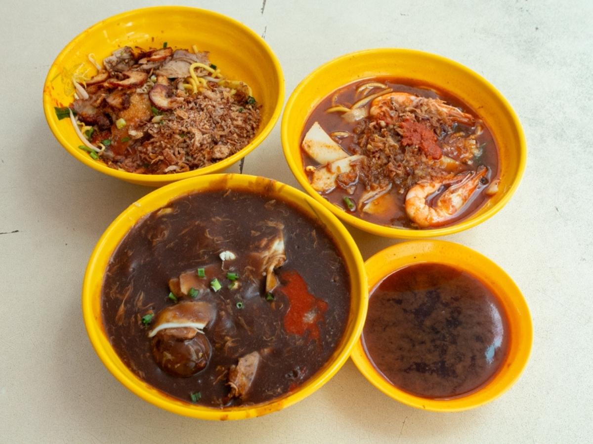 penang delights - penang style dry mee overview of dishes