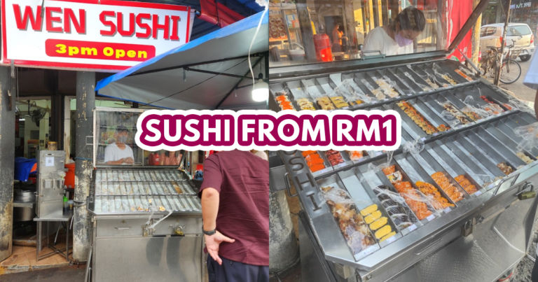 Wen Sushi — Roadside stall in Penang with over 50 types of sushi, starting from just RM1