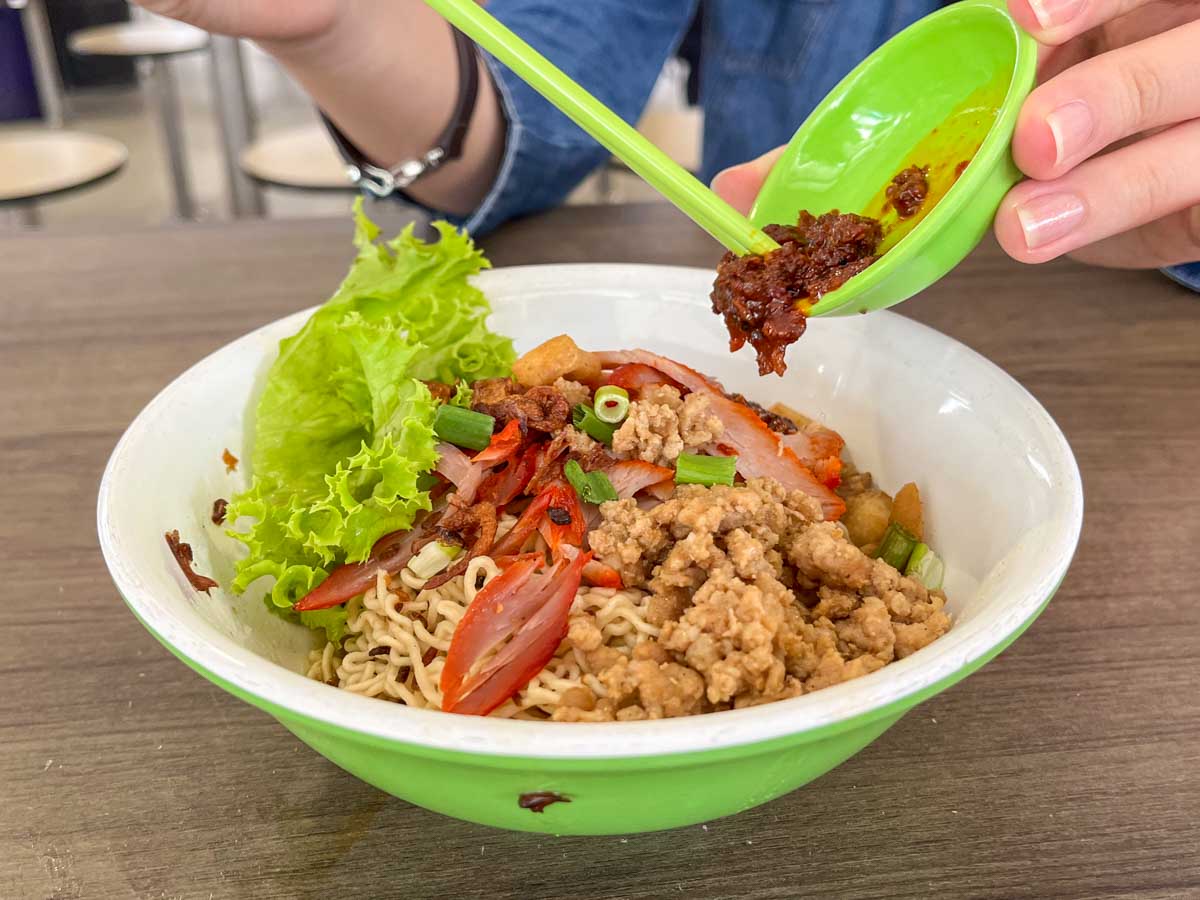 Zhong Pin Noodle House - Sarawak Kolo Mee chilli