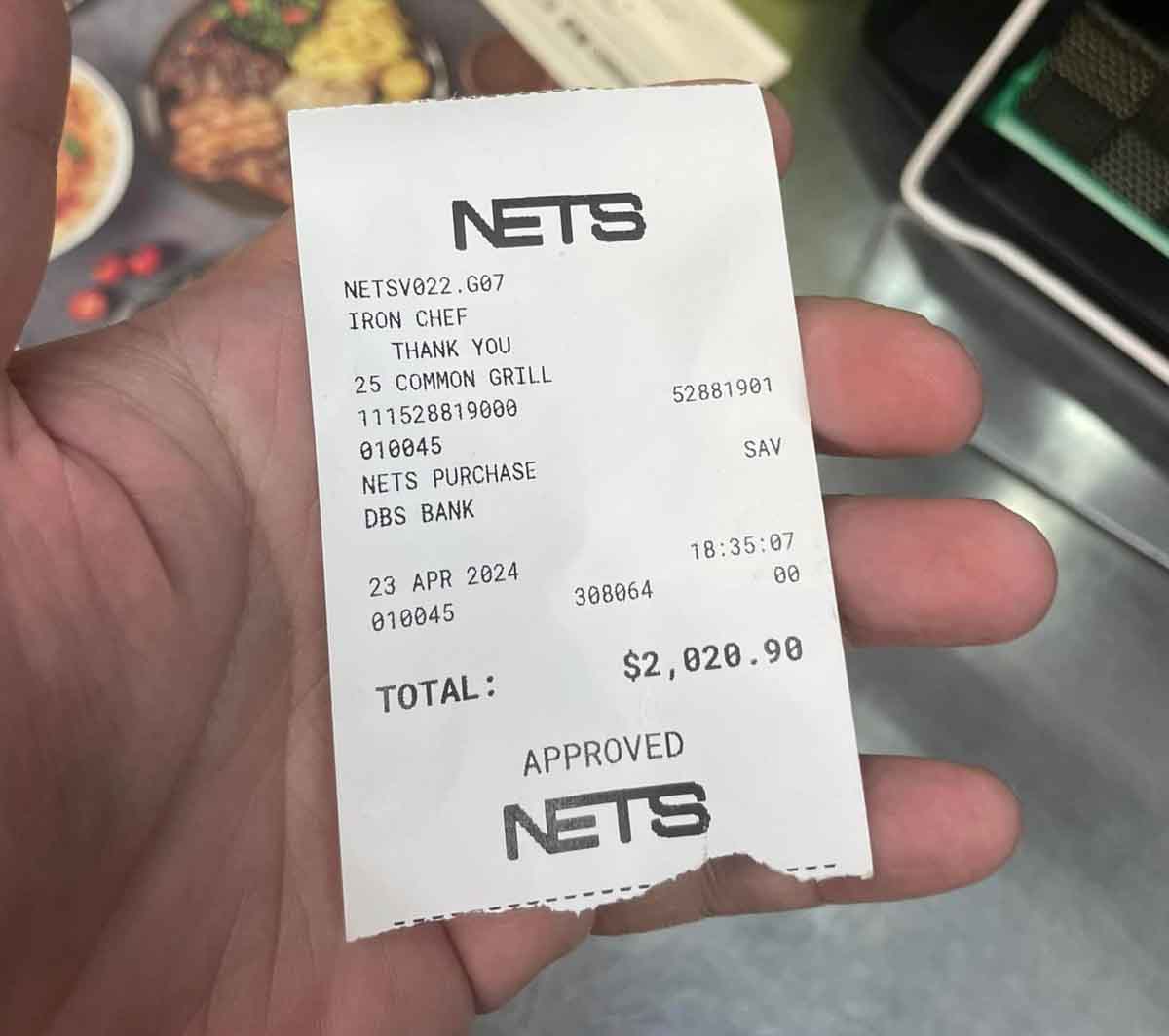 common grill - receipt