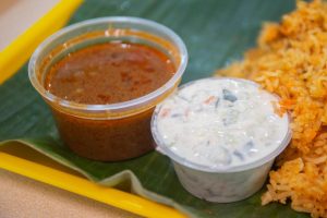 Brinda's - Coleslaw and mutton curry