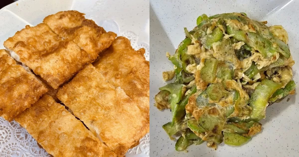 Poached Fish BKT - Beancurd Prawn Rolls + Bittergourd Fried Egg