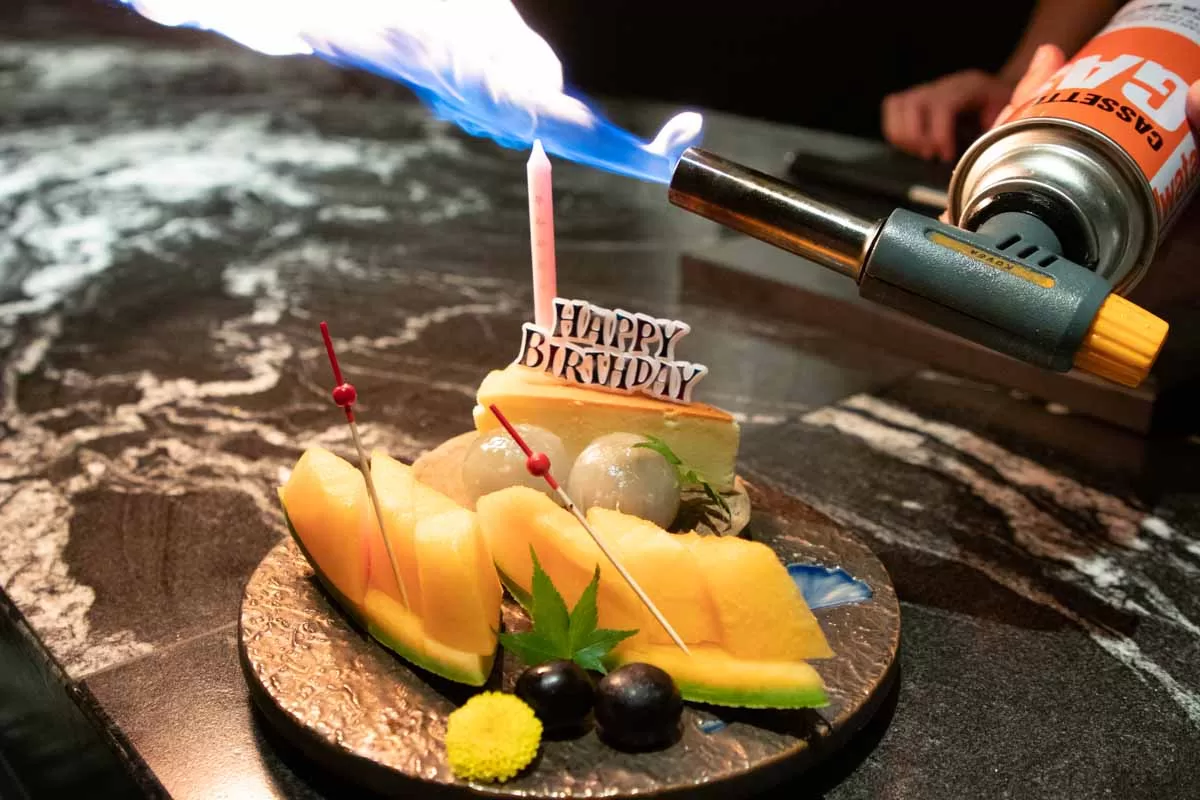 An Omakase -birthday cake