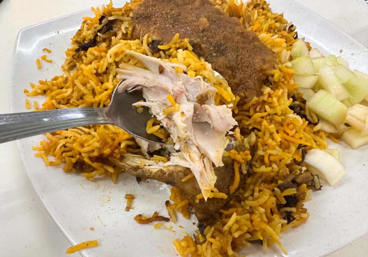 julaiha - chicken biryani closeup